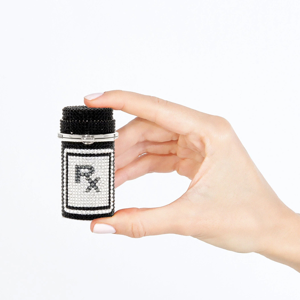 Judith Leiber Prescription Bottle Pillbox, RX