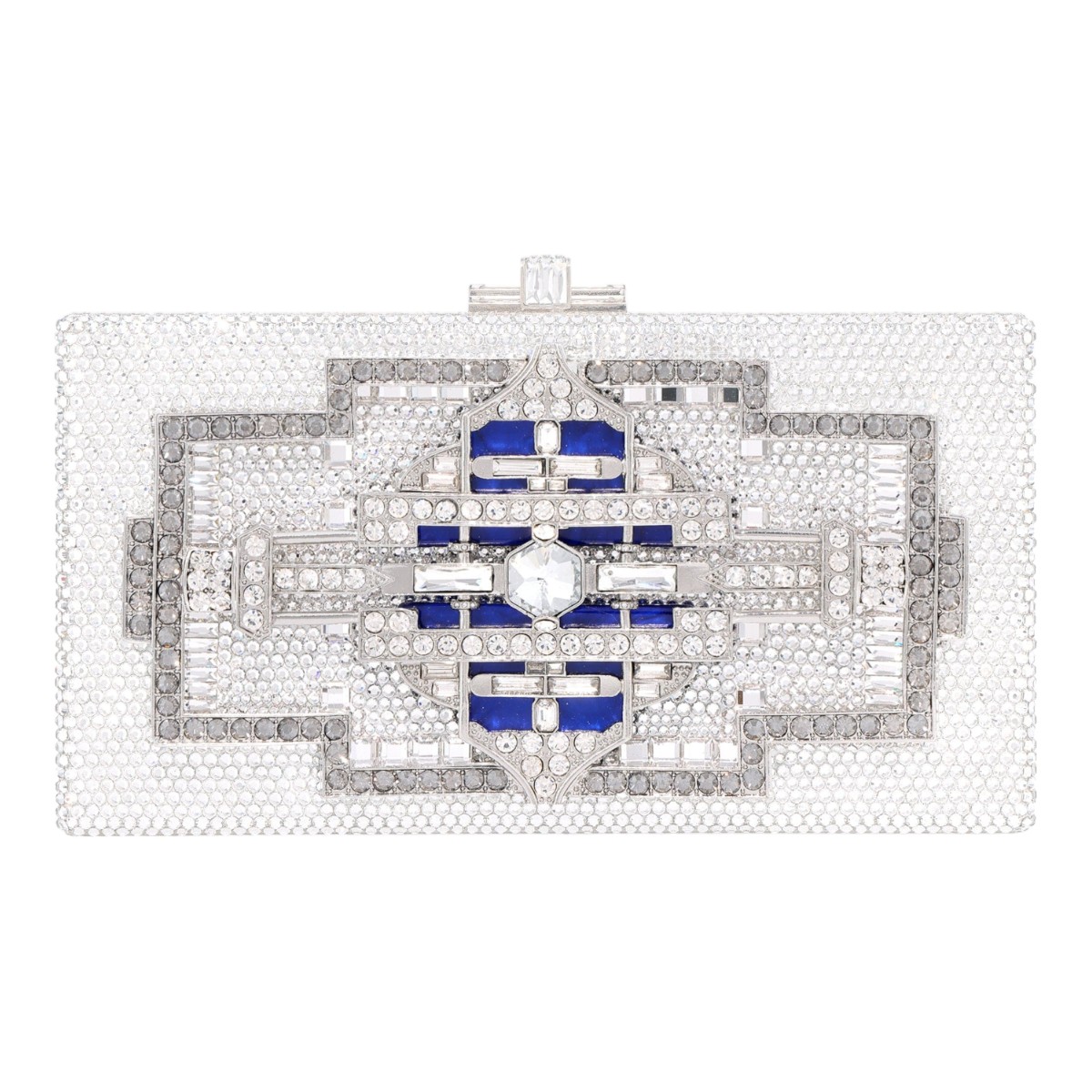 Judith Leiber Sleek Rectangular Lillian Clutch, Silver