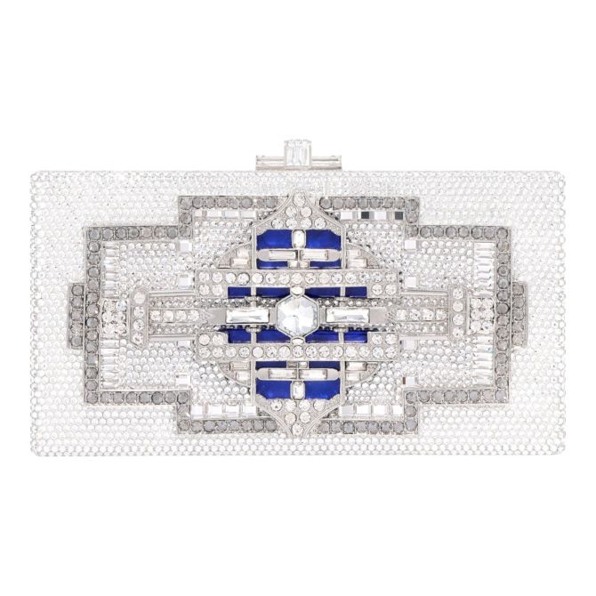 Judith Leiber Sleek Rectangular Lillian Clutch, Silver