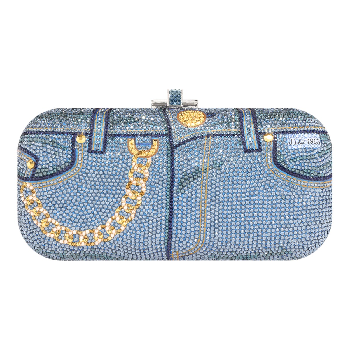 Judith Leiber Long Slide Denim Clutch