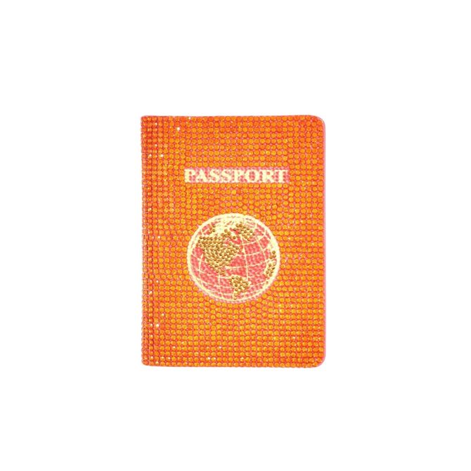 Judith Leiber Traveler Passport Holder, Orange