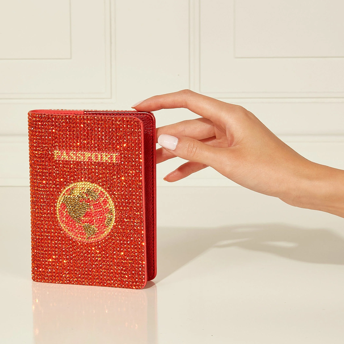 Judith Leiber Traveler Passport Holder, Orange