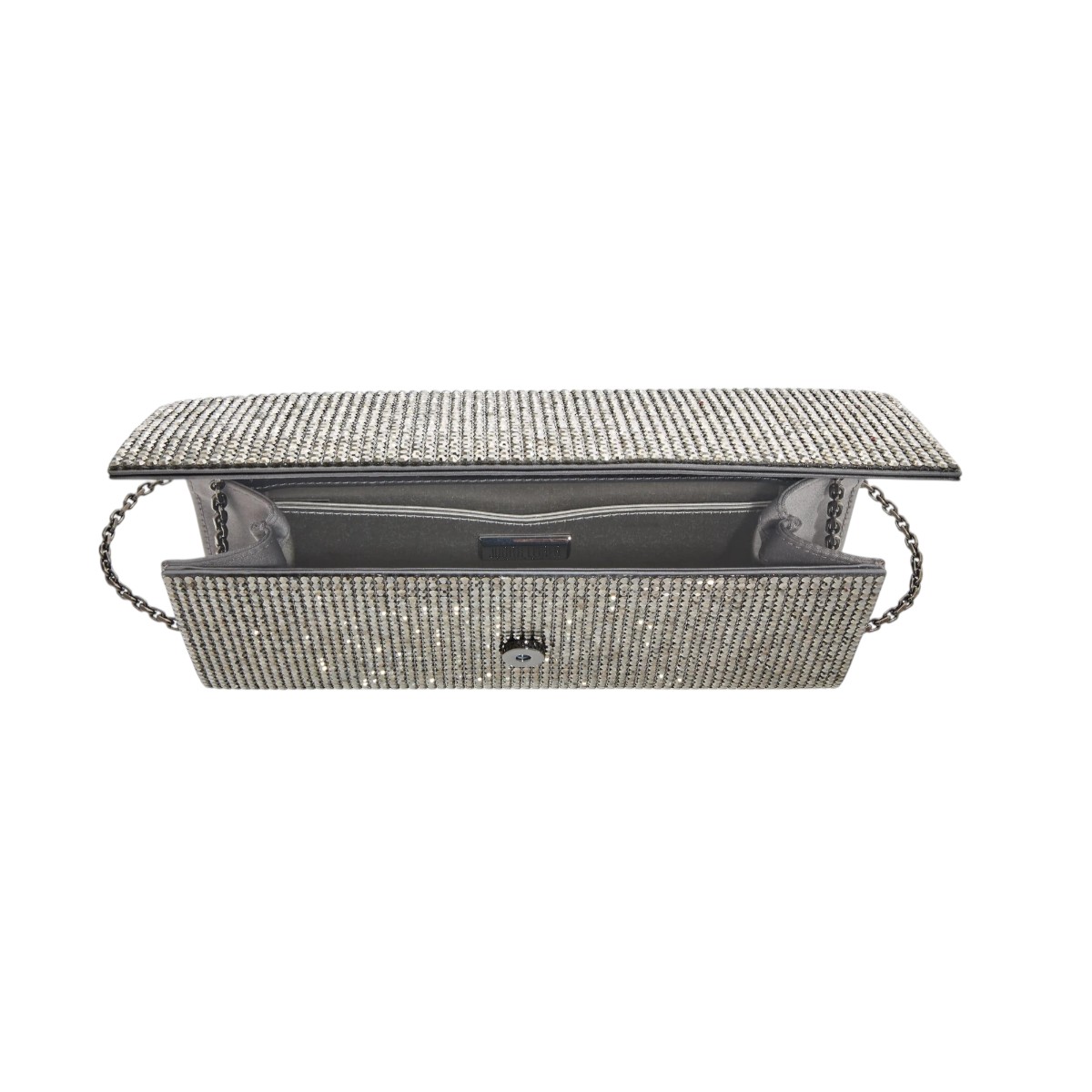 Judith Leiber Perry Crystal Clutch, Grey