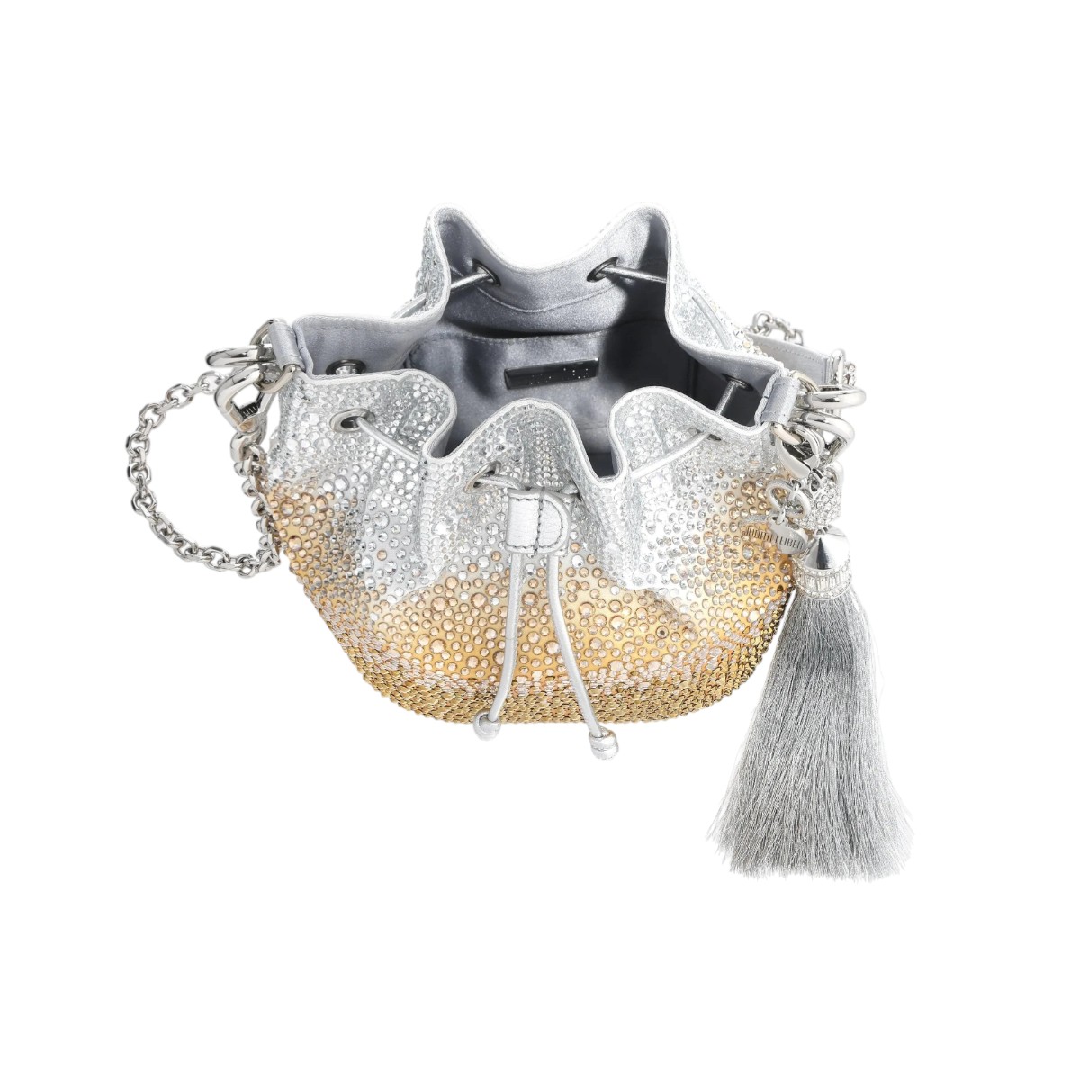 Judith Leiber Piper Caviar Bucket Bag, Golden Gradient