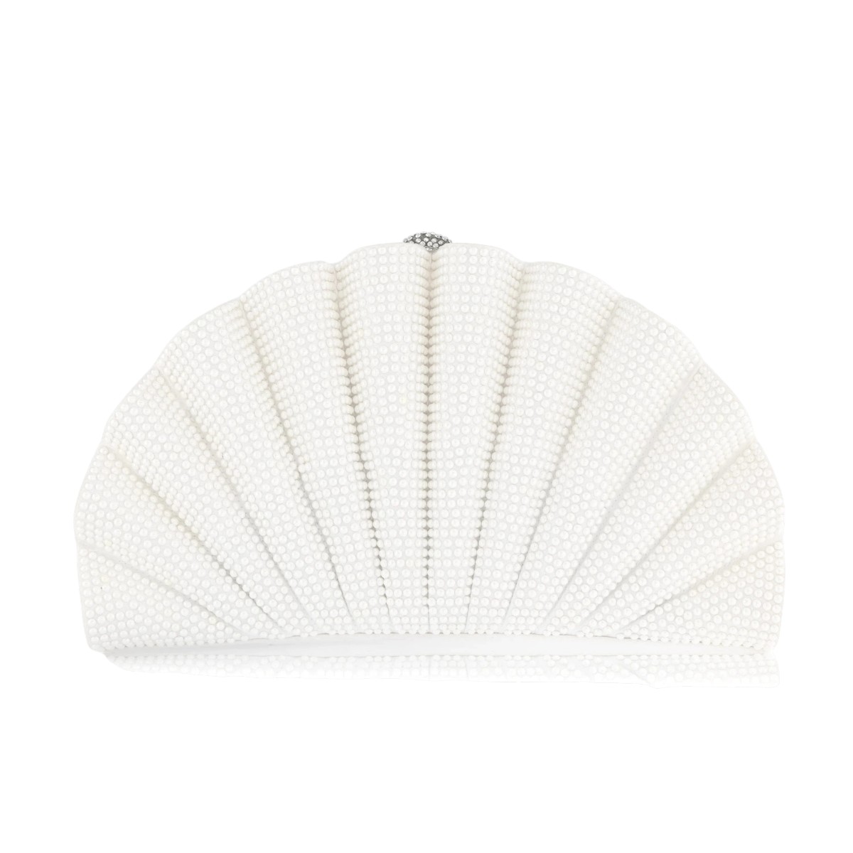 Judith Leiber Origami Fan Clutch, Pearl