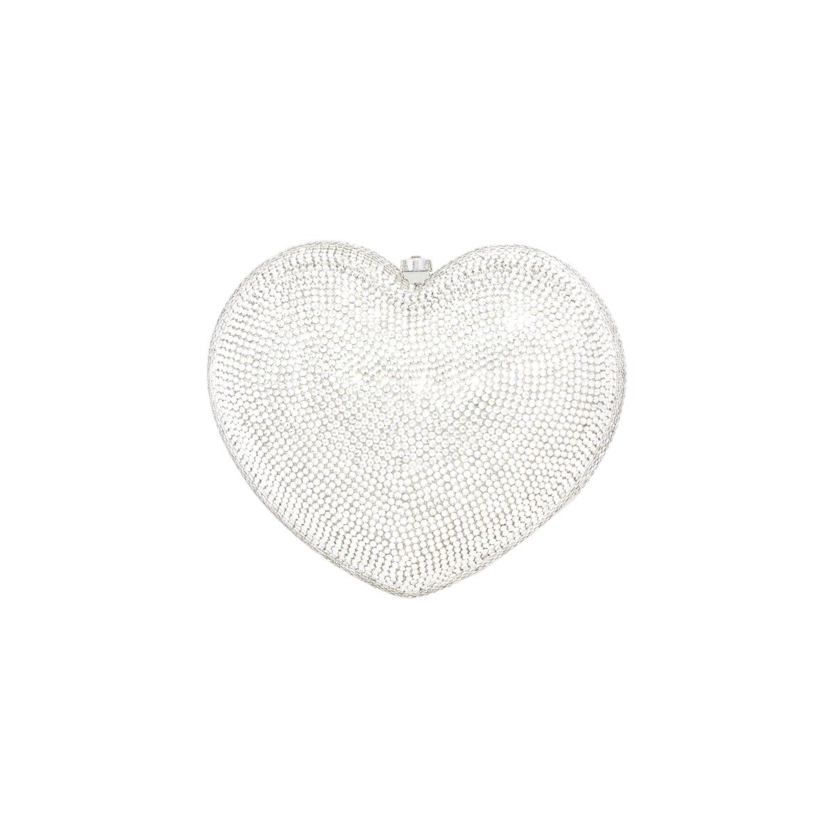 Judith Leiber L'Amour Petit Coeur Clutch, Silver