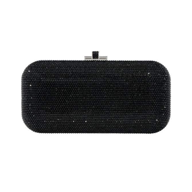 Judith Leiber Long Slide Clutch, Black