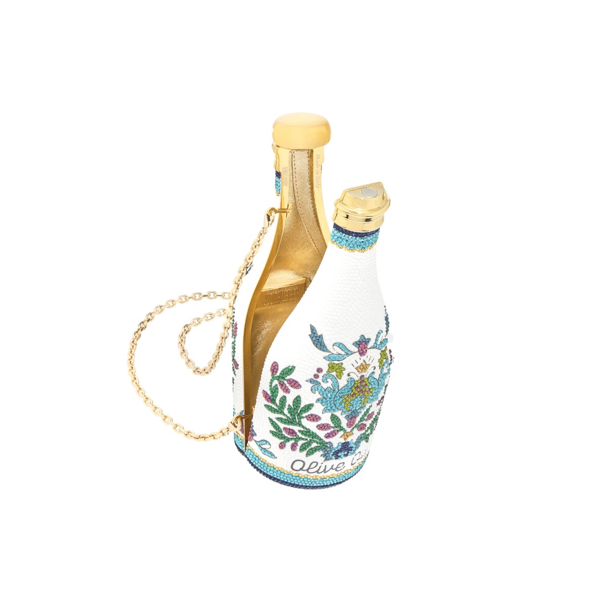 Judith Leiber Bottle Clutch, Olive Oil