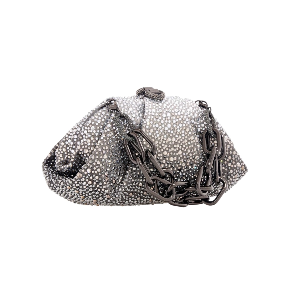 Judith Leiber Gema Crystal Caviar Clutch, Platinum Gradient