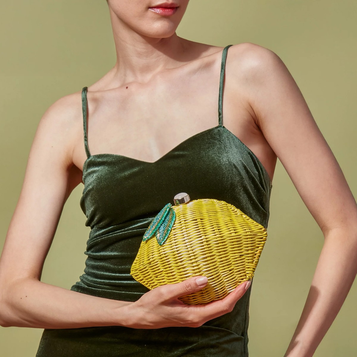 Judith Leiber Lemon Basket Citrus Clutch