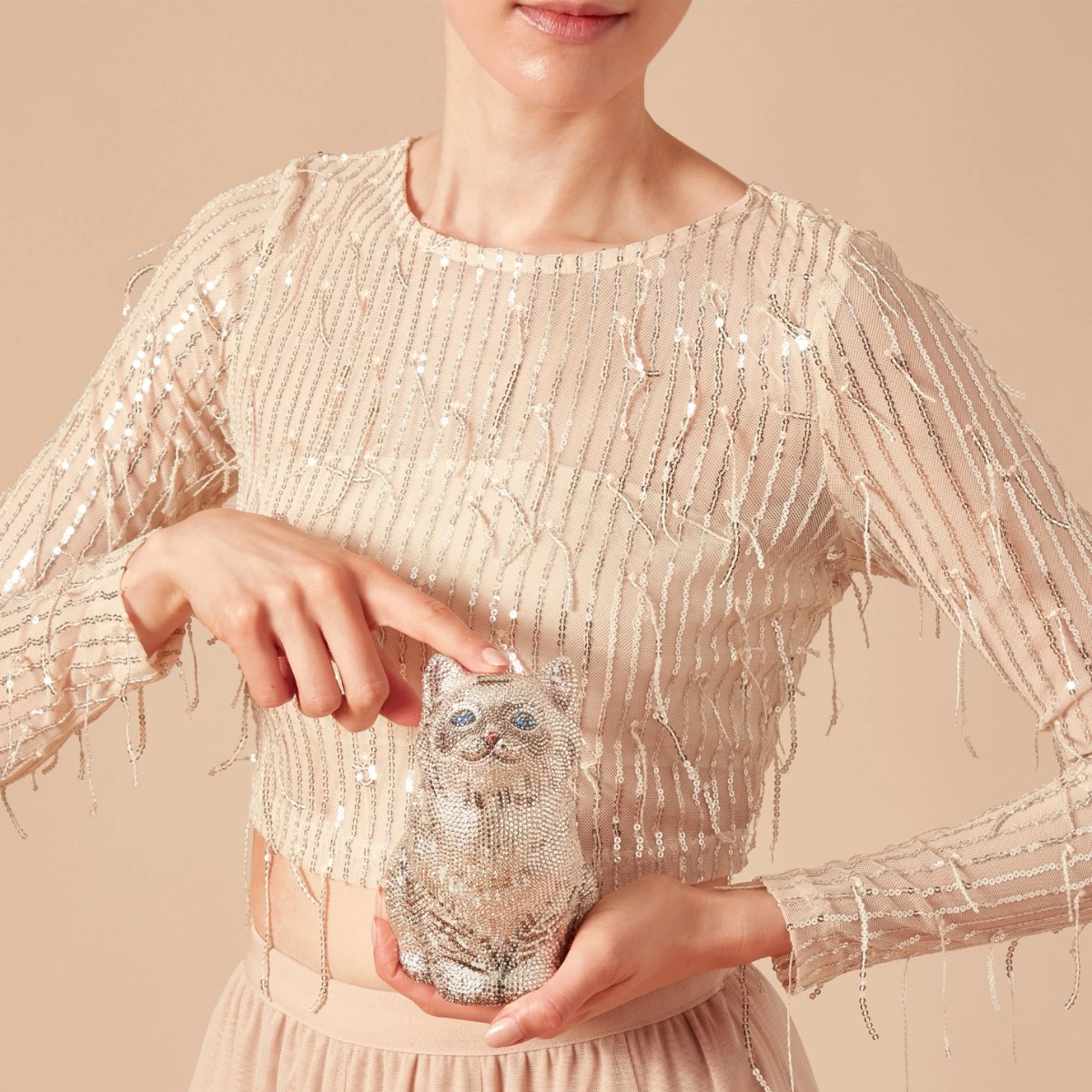 Judith Leiber Kitten Cloud Clutch