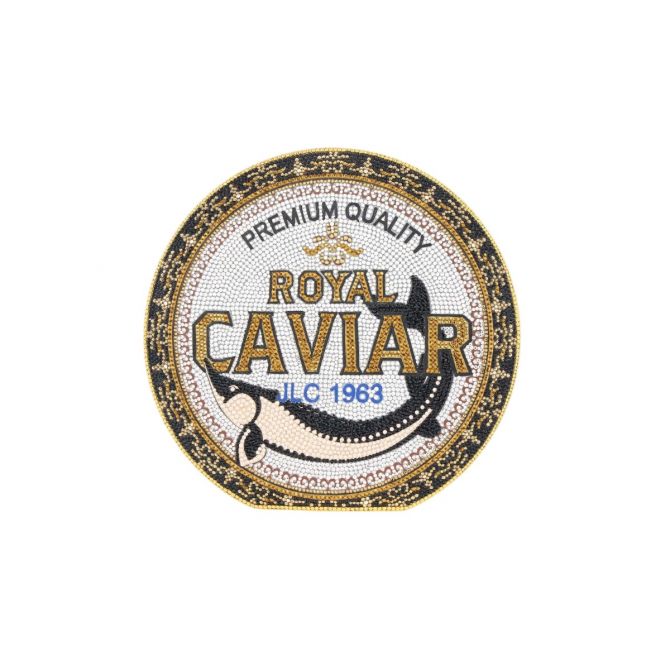 Judith Leiber Disc Royal Caviar Clutch