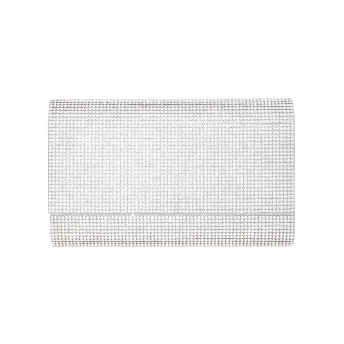 Judith Leiber Fizzoni Clutch, Silver