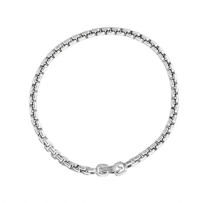 Tane Comet Sterling Silver Square Link Chain Bracelet, 9"