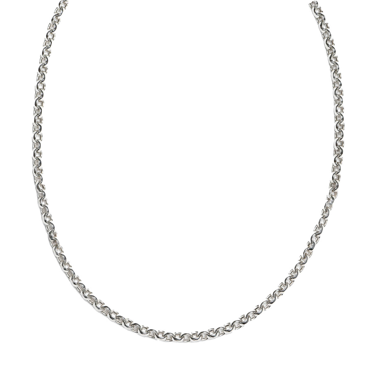 Tane Centaur Sterling Silver Oval Link Chain Necklace, 19.6