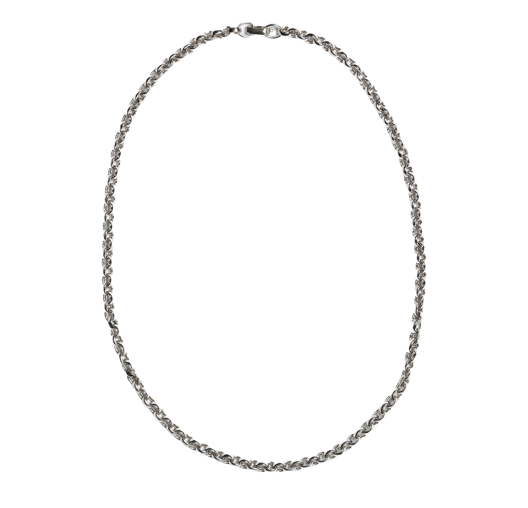 Tane Centaur Sterling Silver Oval Link Chain Necklace, 19.6