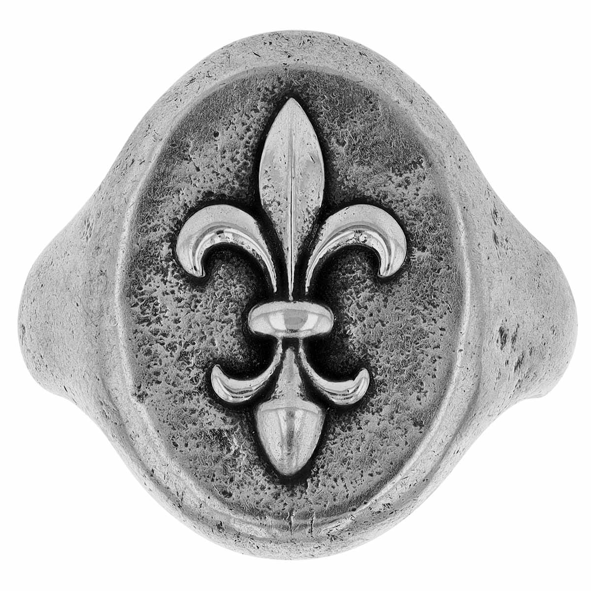 John Varvatos Sterling Silver Fleur De Lis Signet Ring