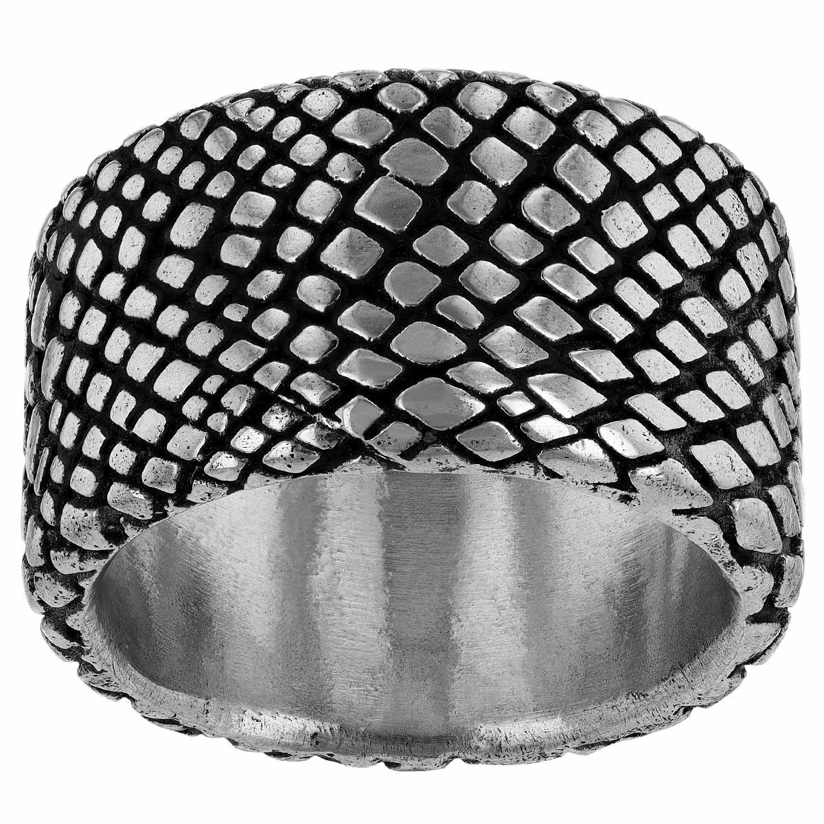 John Varvatos Sterling Silver Snakeskin Ring