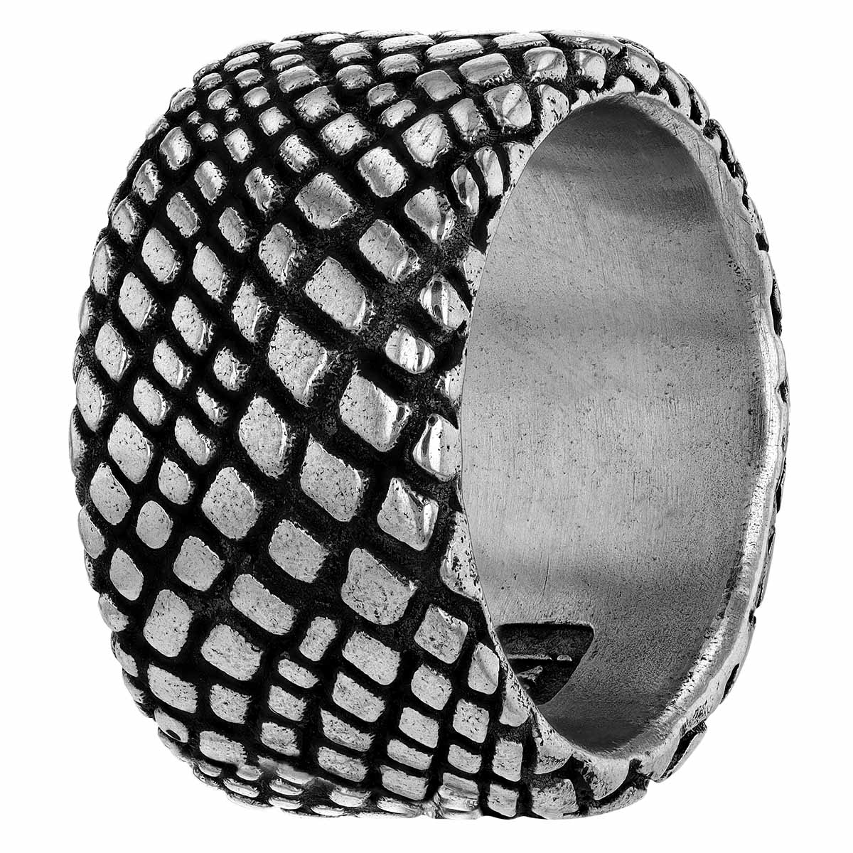 John Varvatos Sterling Silver Snakeskin Ring