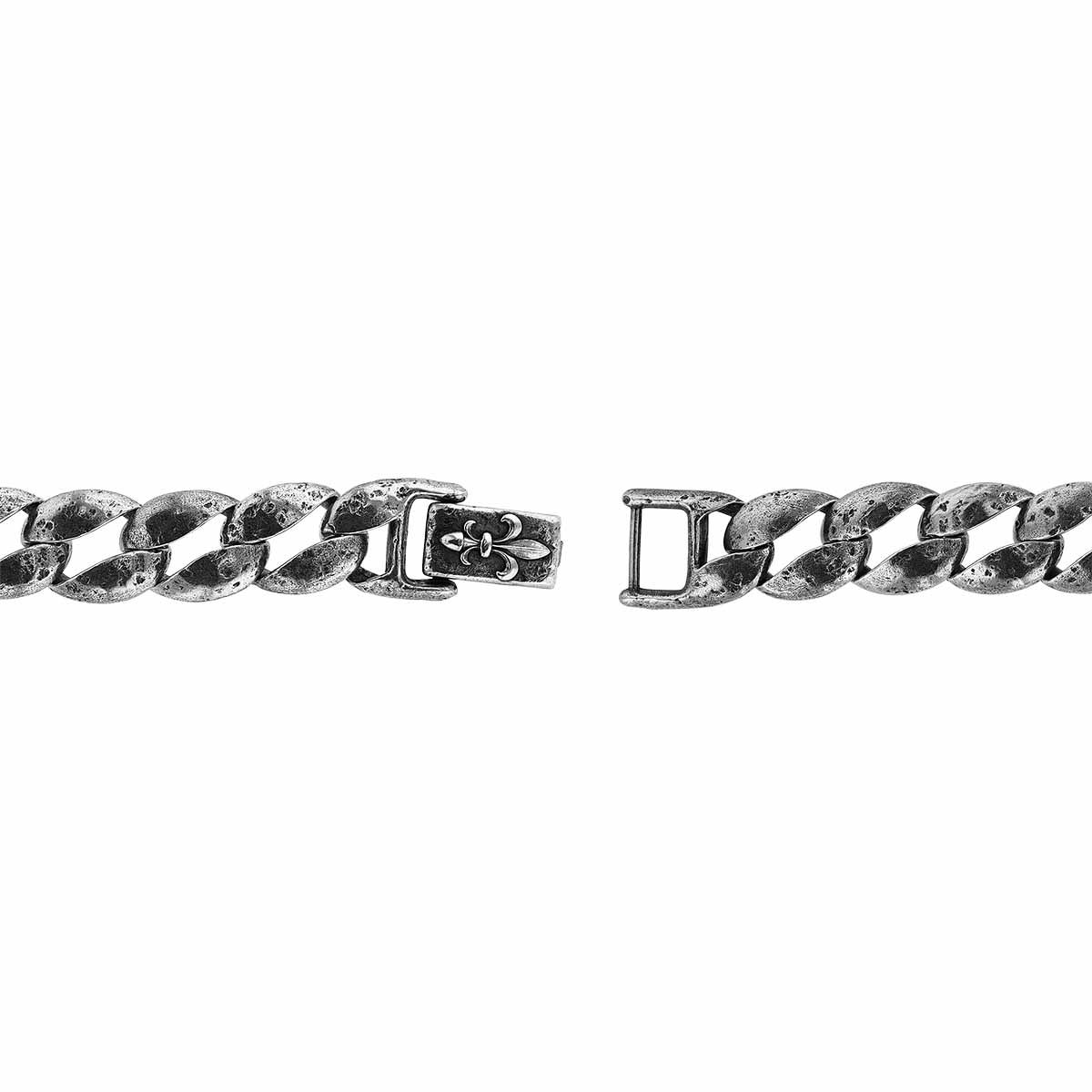 John Varvatos Sterling Silver Antique Finish Curb Link Chain Bracelet, 8