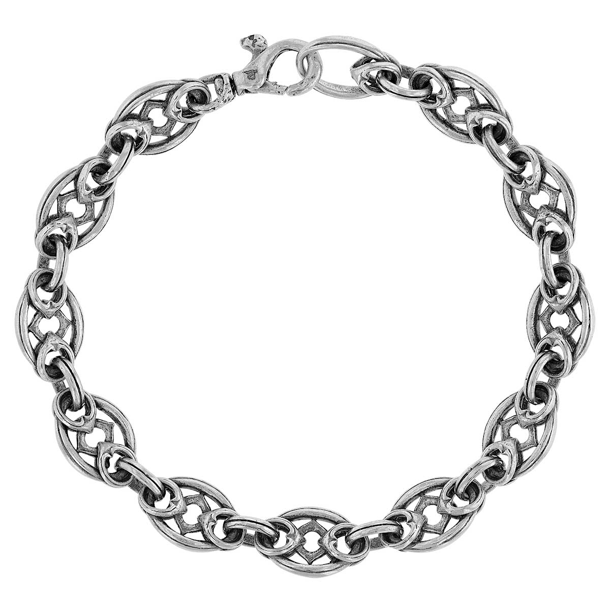 John Varvatos Sterling Silver Interconnected Oval Link Chain Bracelet, 8.5