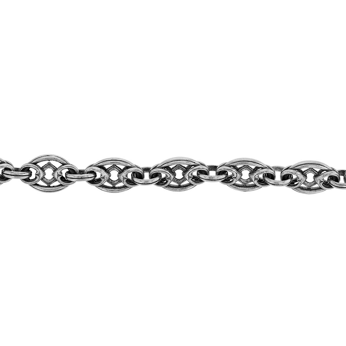 John Varvatos Sterling Silver Interconnected Oval Link Chain Bracelet, 8.5