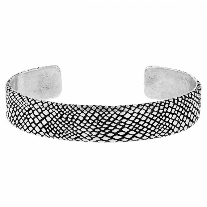 John Varvatos Sterling Silver Snakeskin Cuff Bracelet
