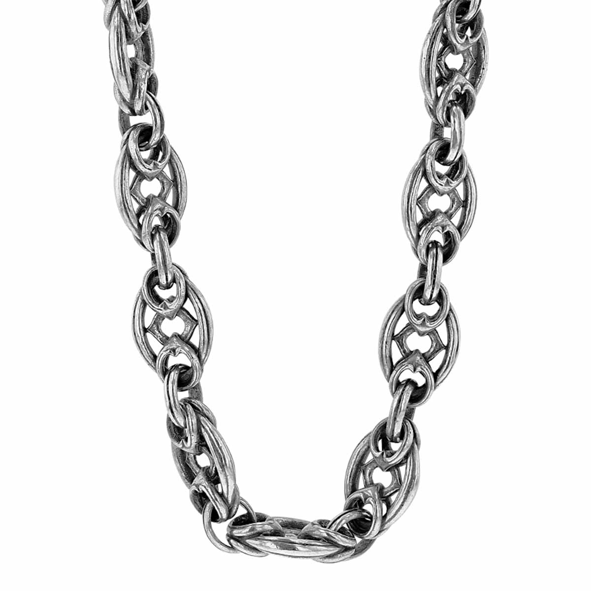 John Varvatos Sterling Silver Oval Link Interconnected Necklace, 24