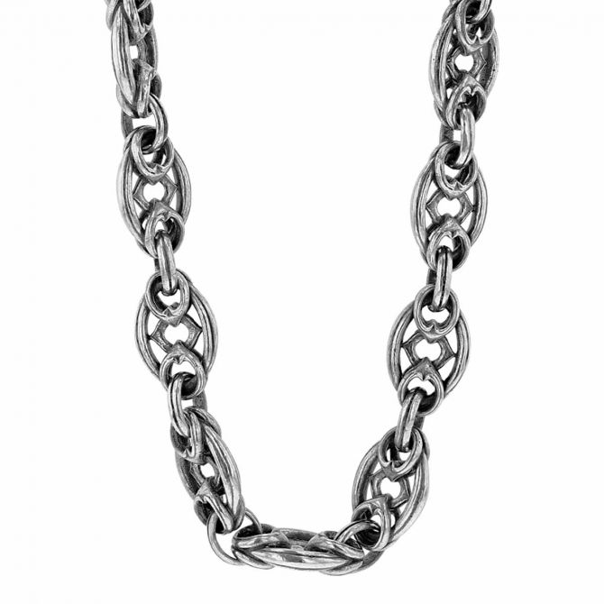 John Varvatos Sterling Silver Oval Link Interconnected