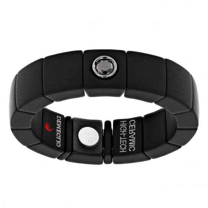 Roberto Demeglio Bezel Set Black Diamond Square Black Ceramic Ring