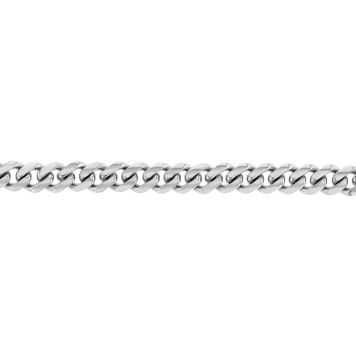 Men's Sterling Silver 7.3 mm Curb Link Chain Bracelet, 8.5