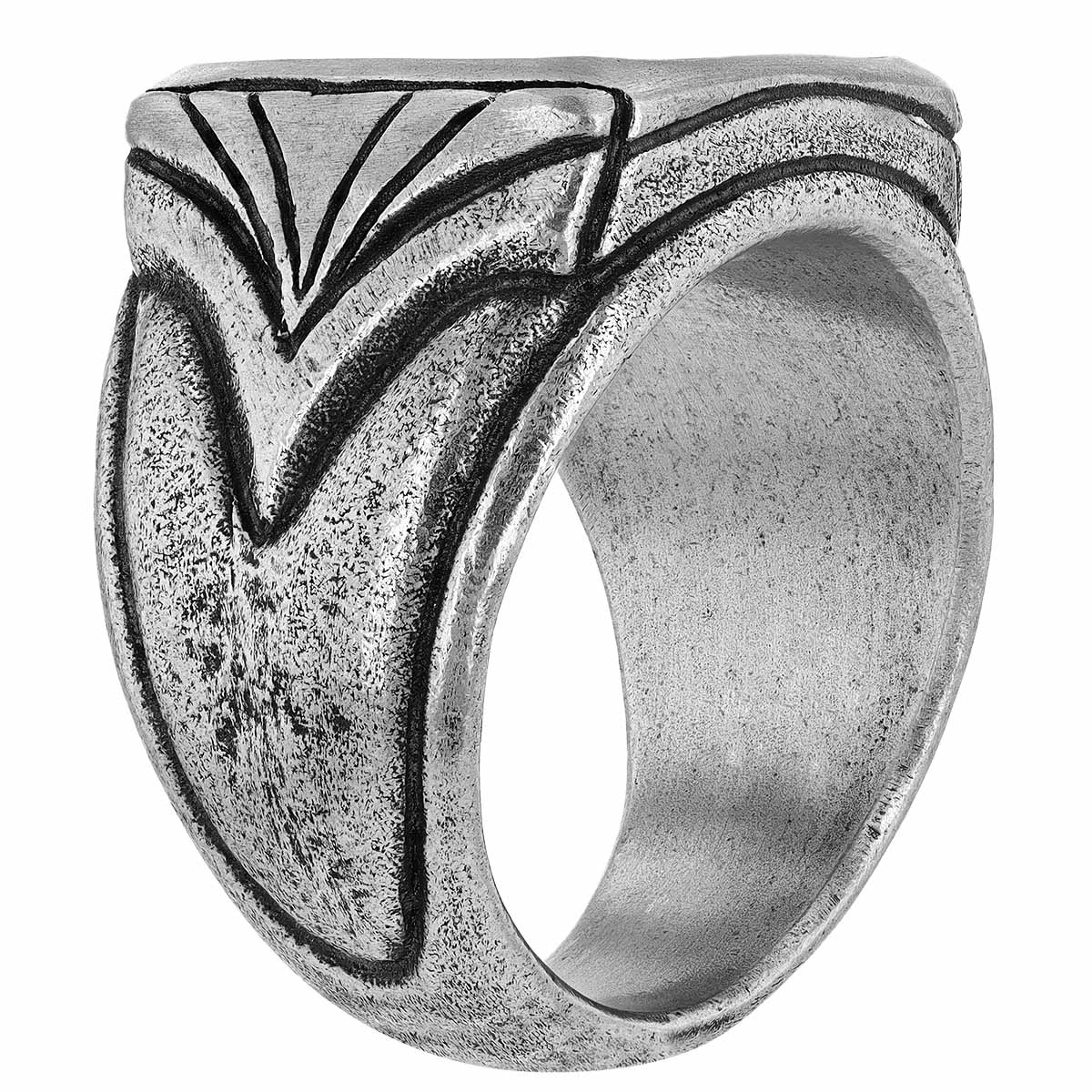 John Varvatos Turquoise Signet Ring in Sterling Silver