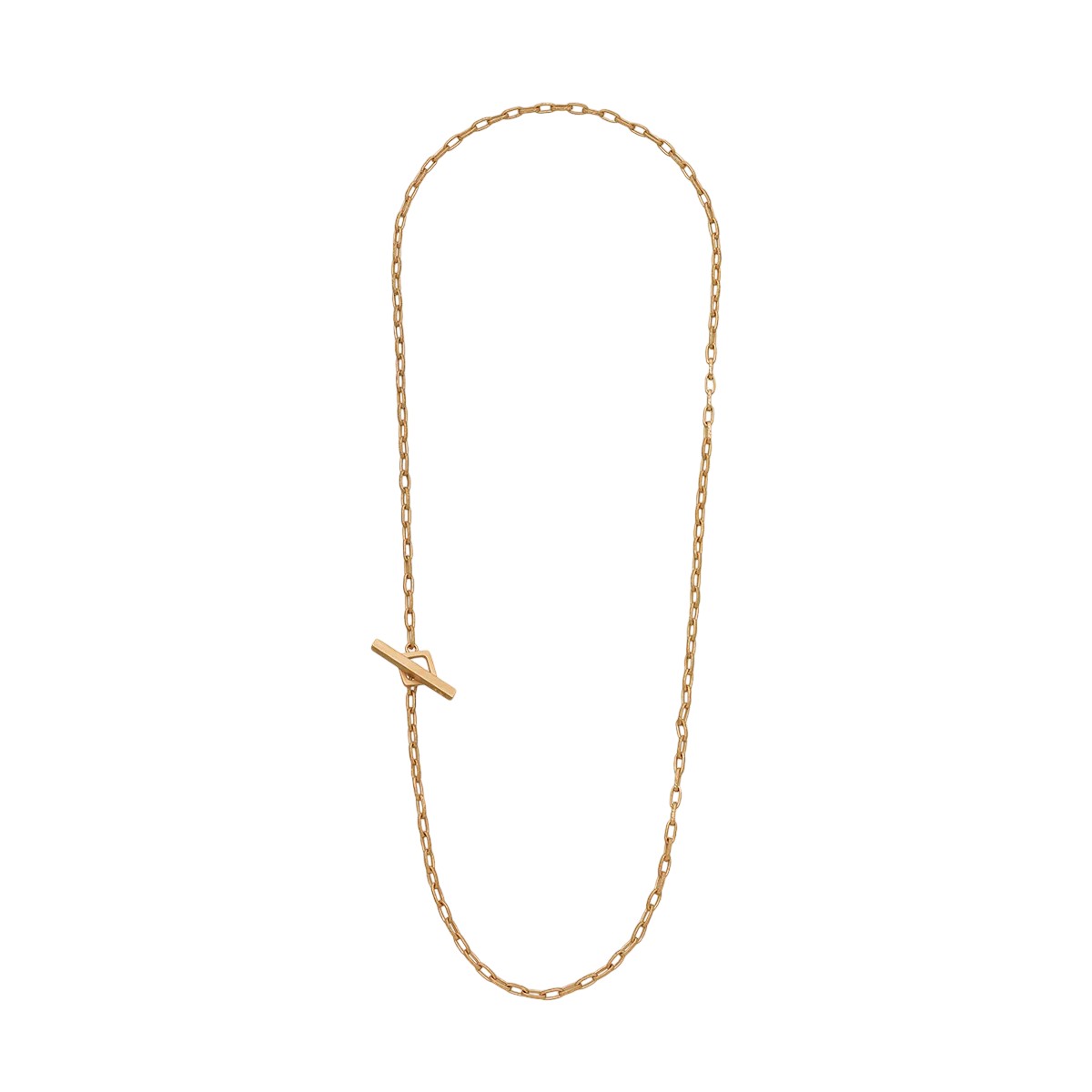 Marco Dal Maso Ulysses Yellow Gold Vermeil Matte Hammered Link Necklace, 20.5