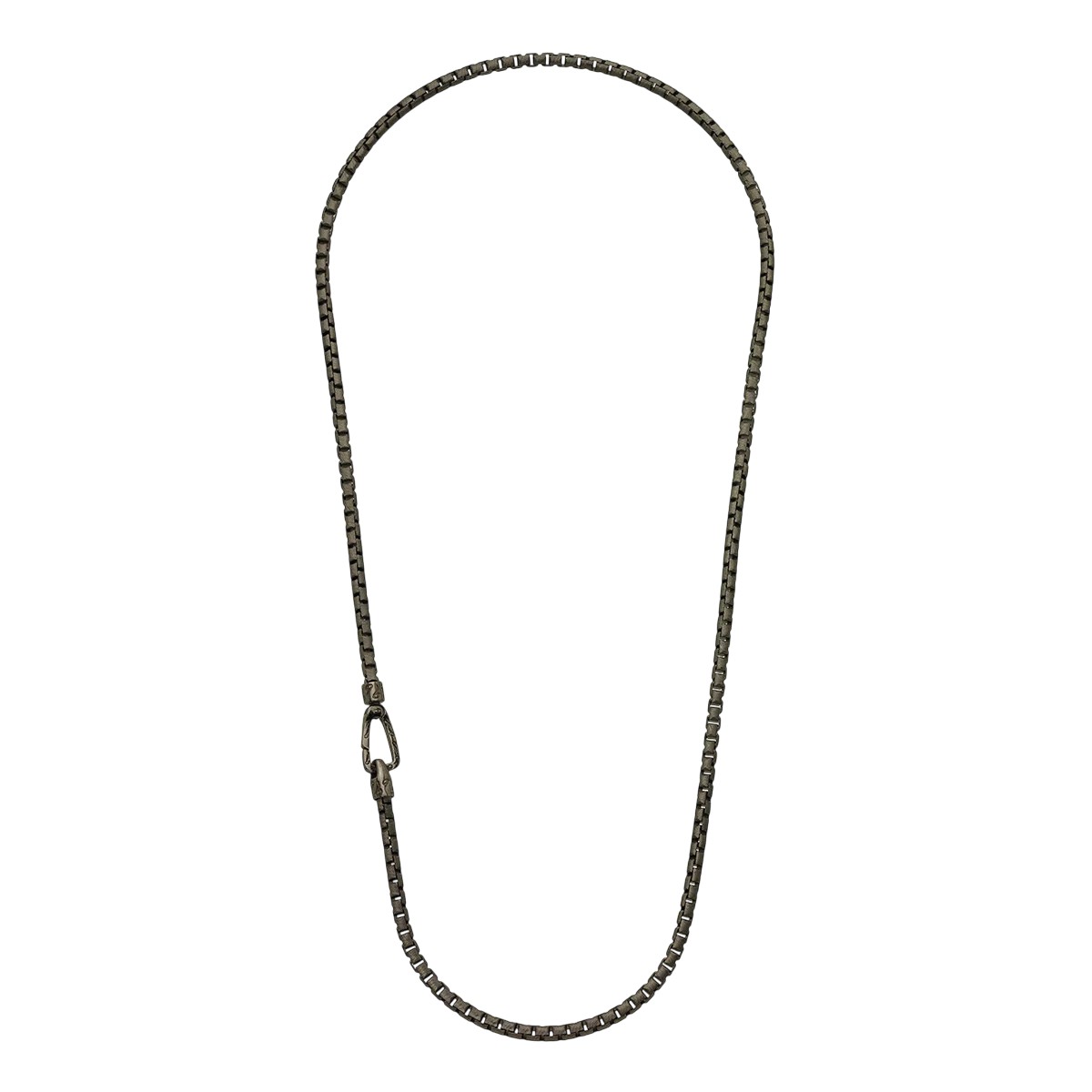 Marco Dal Maso Ulysses Carved Chain Necklace in Oxidized Sterling Silver, 24