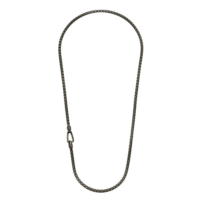 Marco Dal Maso Ulysses Carved Chain Necklace in Oxidized Sterling Silver, 24"