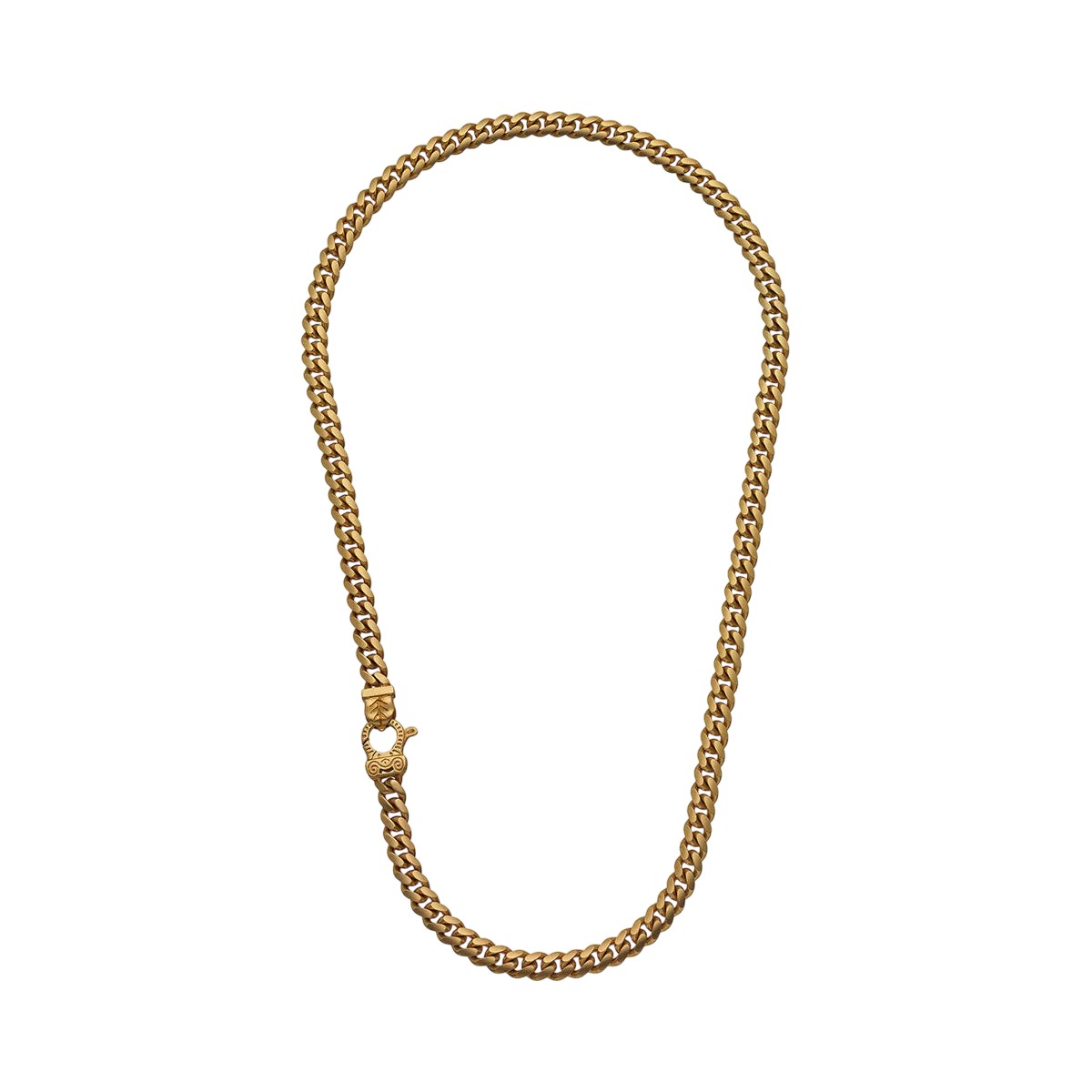 Marco Dal Maso Flaming Tongue Yellow Gold Vermeil Cuban Link Necklace, 22
