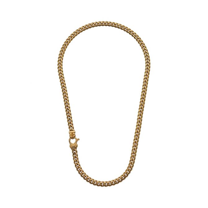 Marco Dal Maso Flaming Tongue Yellow Gold Vermeil Cuban Link Necklace, 22"