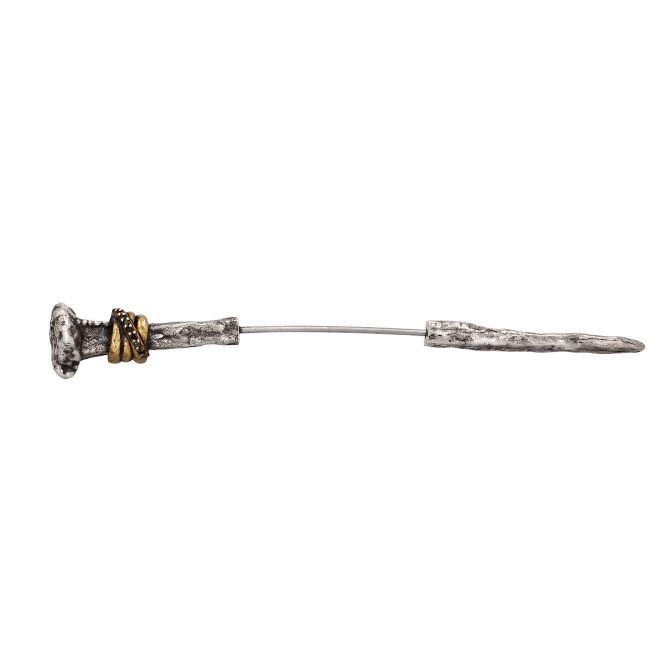 John Varvatos Black Diamond Nail Lapel Pin in Sterling Silver & Brass