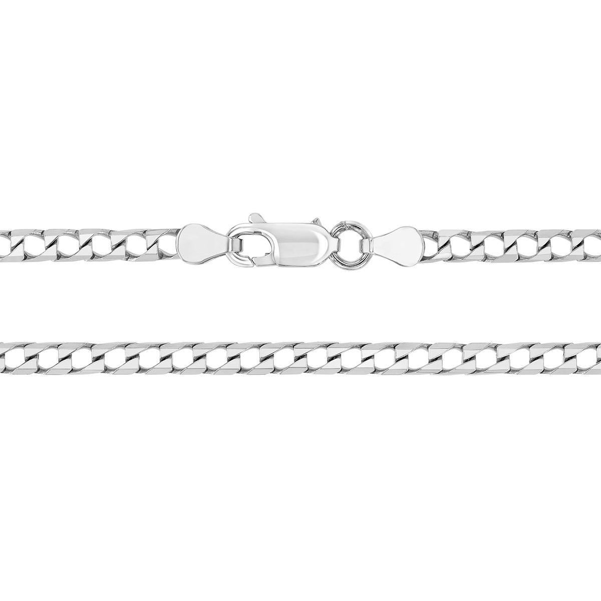 Sterling Silver Men's Curb Chain, 3.45 mm, 20