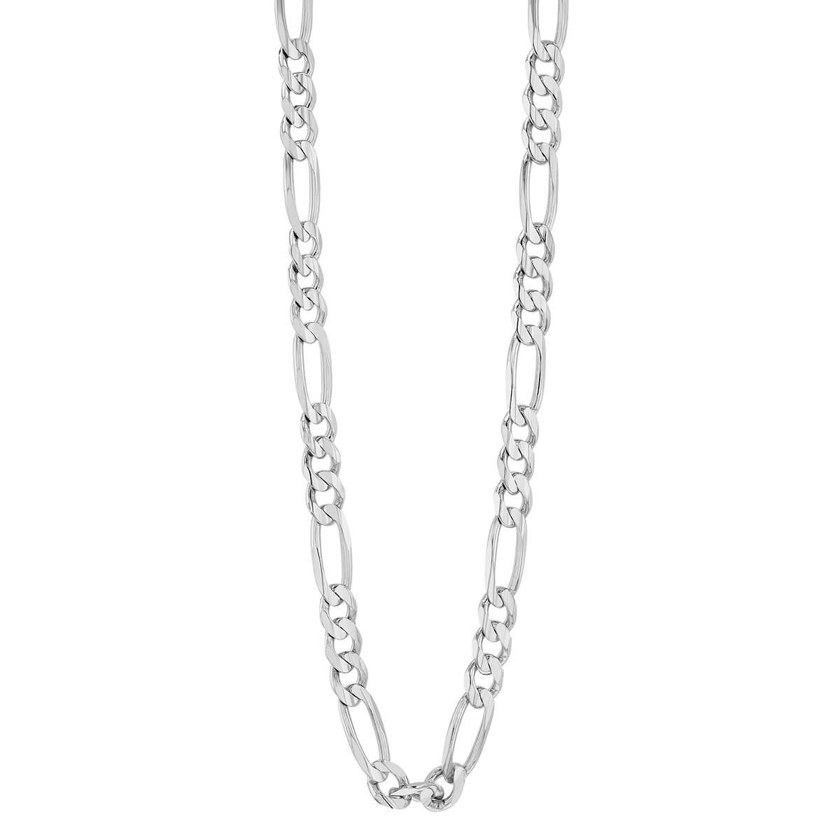 Sterling Silver Men's Figaro Chain, 5.8 mm, 22