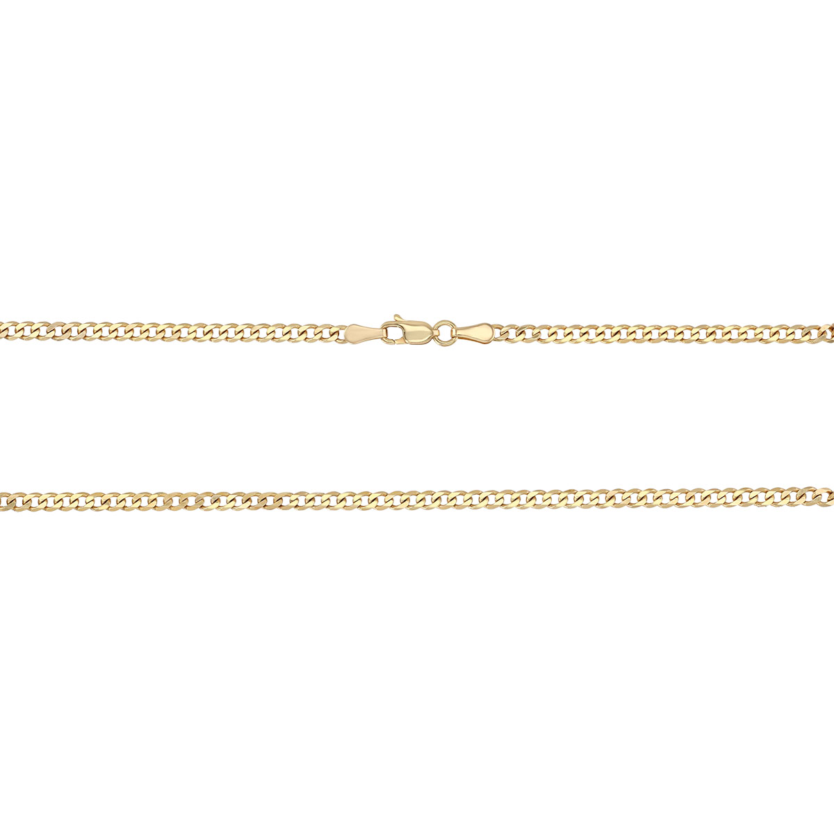 Men's Yellow Gold 2.7mm Curb Chain, 24