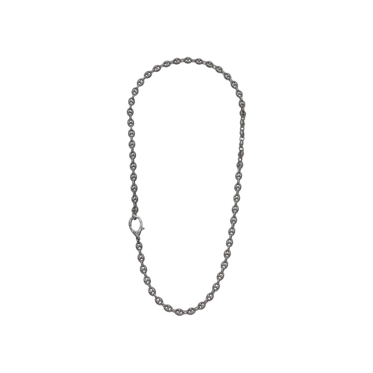 Marco Dal Maso Ulysses Oxidized Silver Marine Link Chain Necklace, 22.5