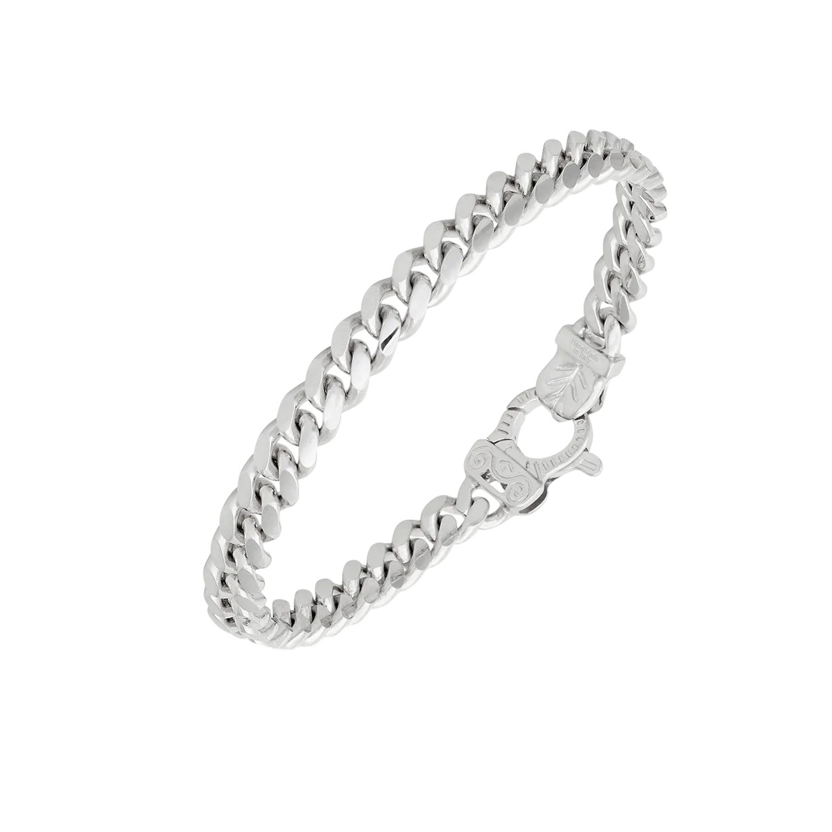 Marco Dal Maso Flaming Tongue Sterling Silver Cuban Link Bracelet, 8