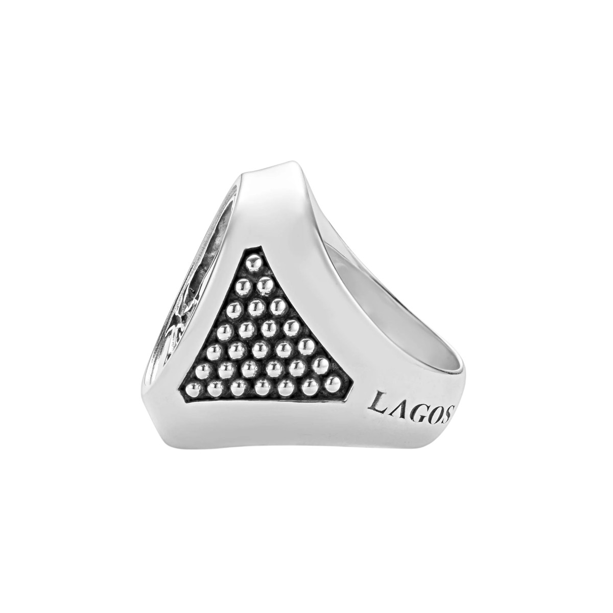 LAGOS Anthem Silver Skull Signet Ring, 10