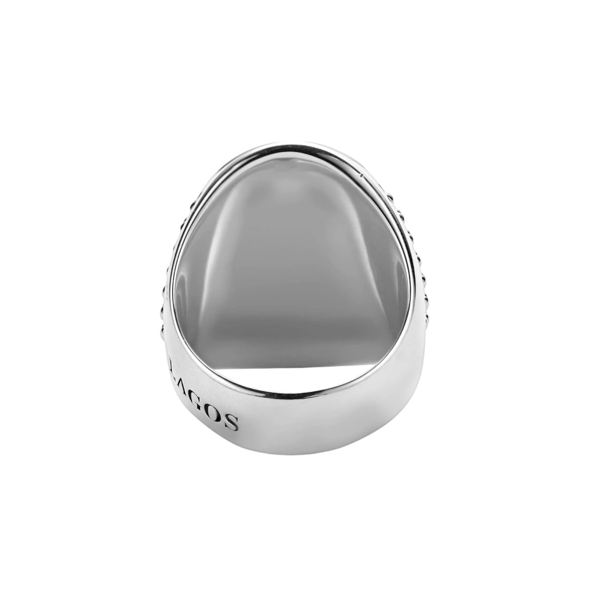 LAGOS Anthem Silver Skull Signet Ring, 10