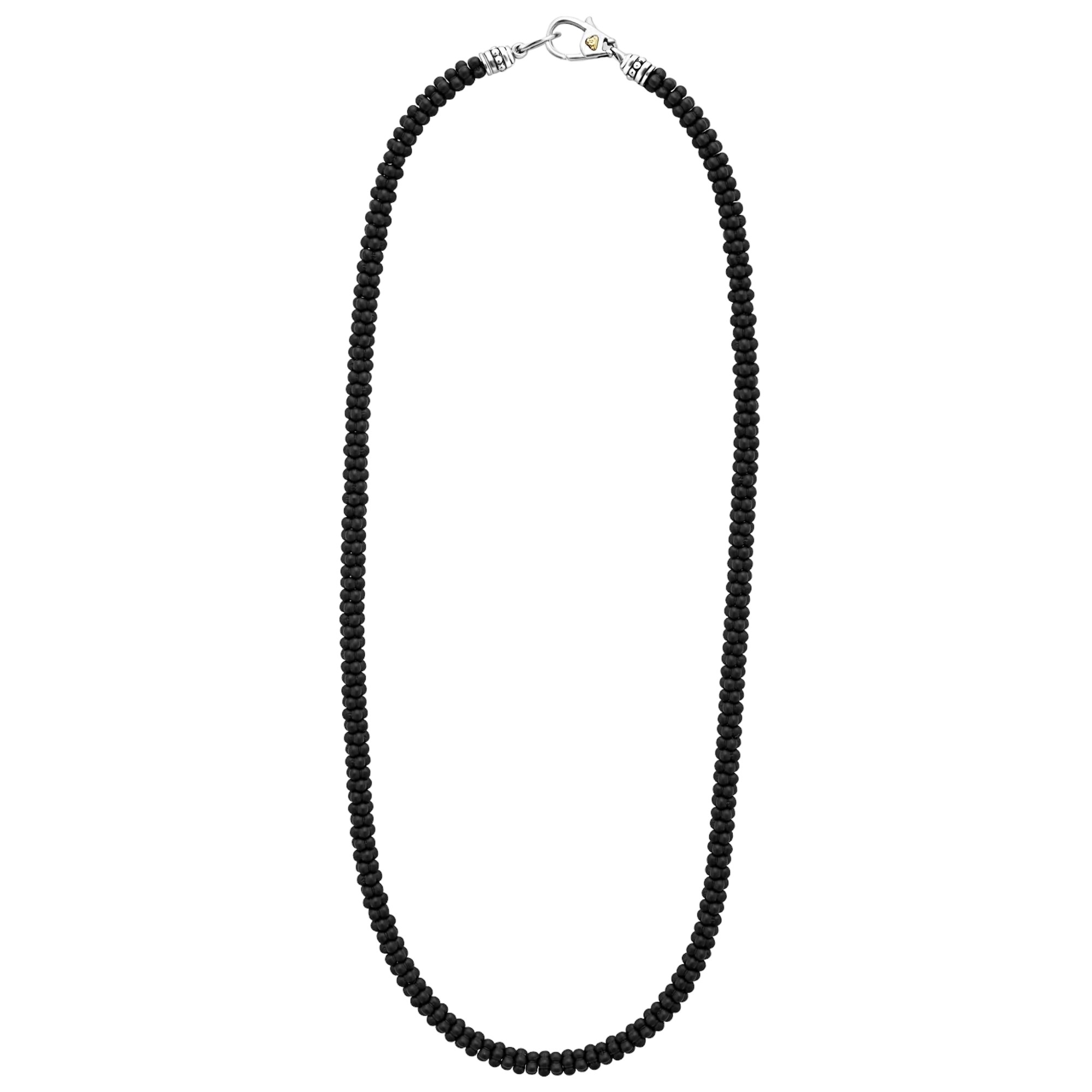 LAGOS Black Caviar Matte Black Ceramic Beaded Necklace, 20