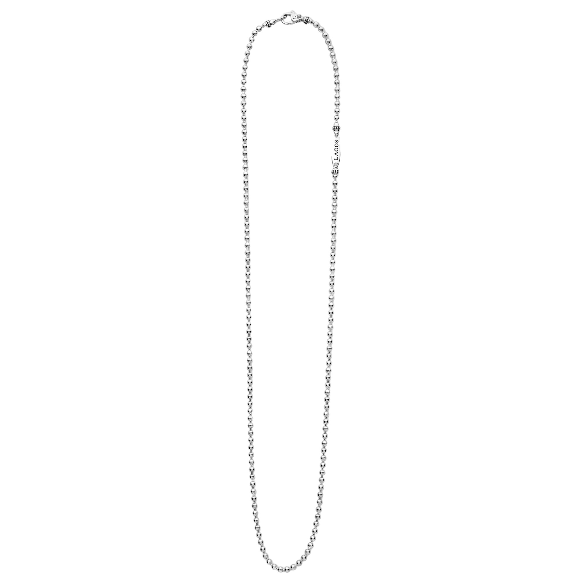 LAGOS Signature Caviar Beaded Chain Necklace, 20