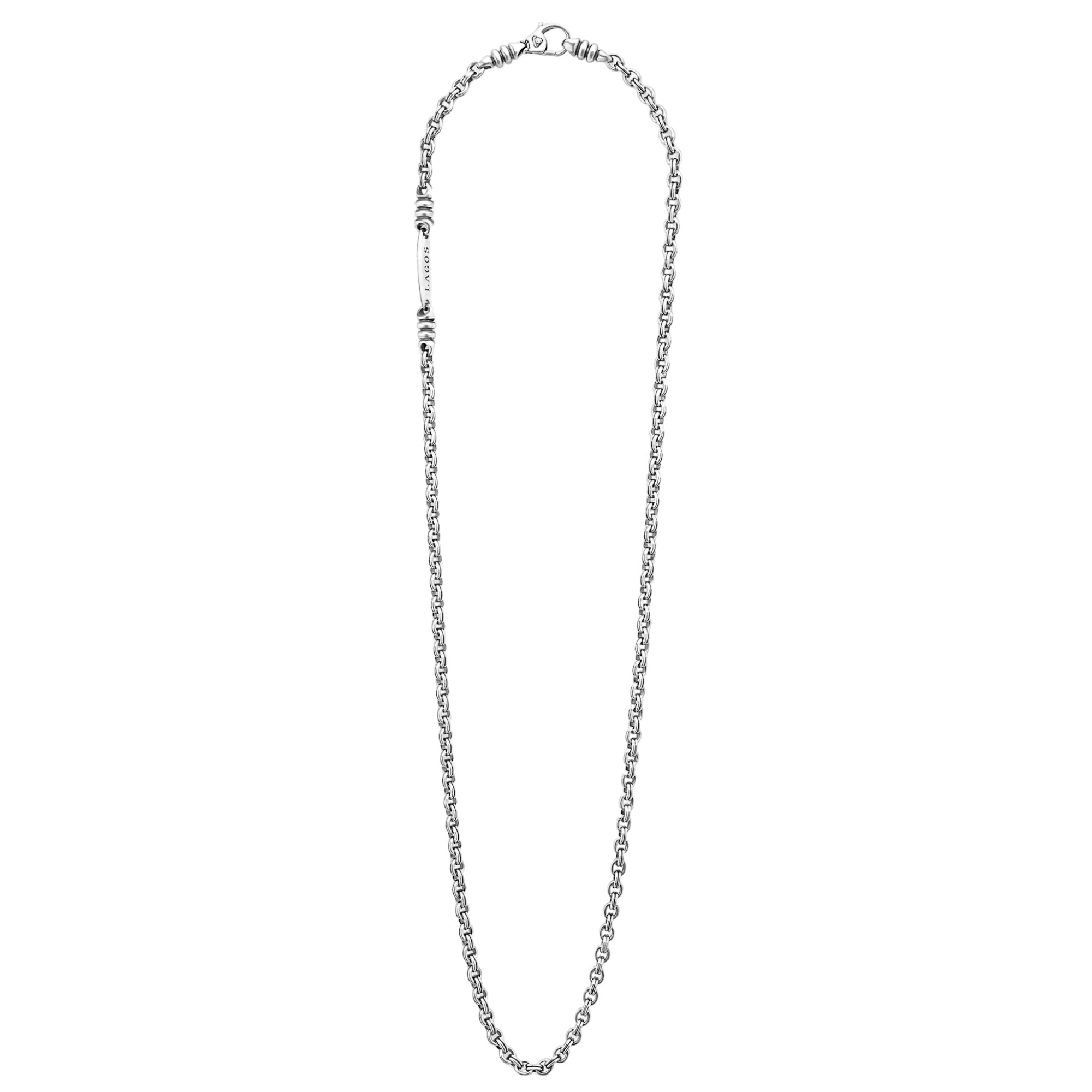 LAGOS Anthem Double Link Chain Necklace, 4 mm, 20