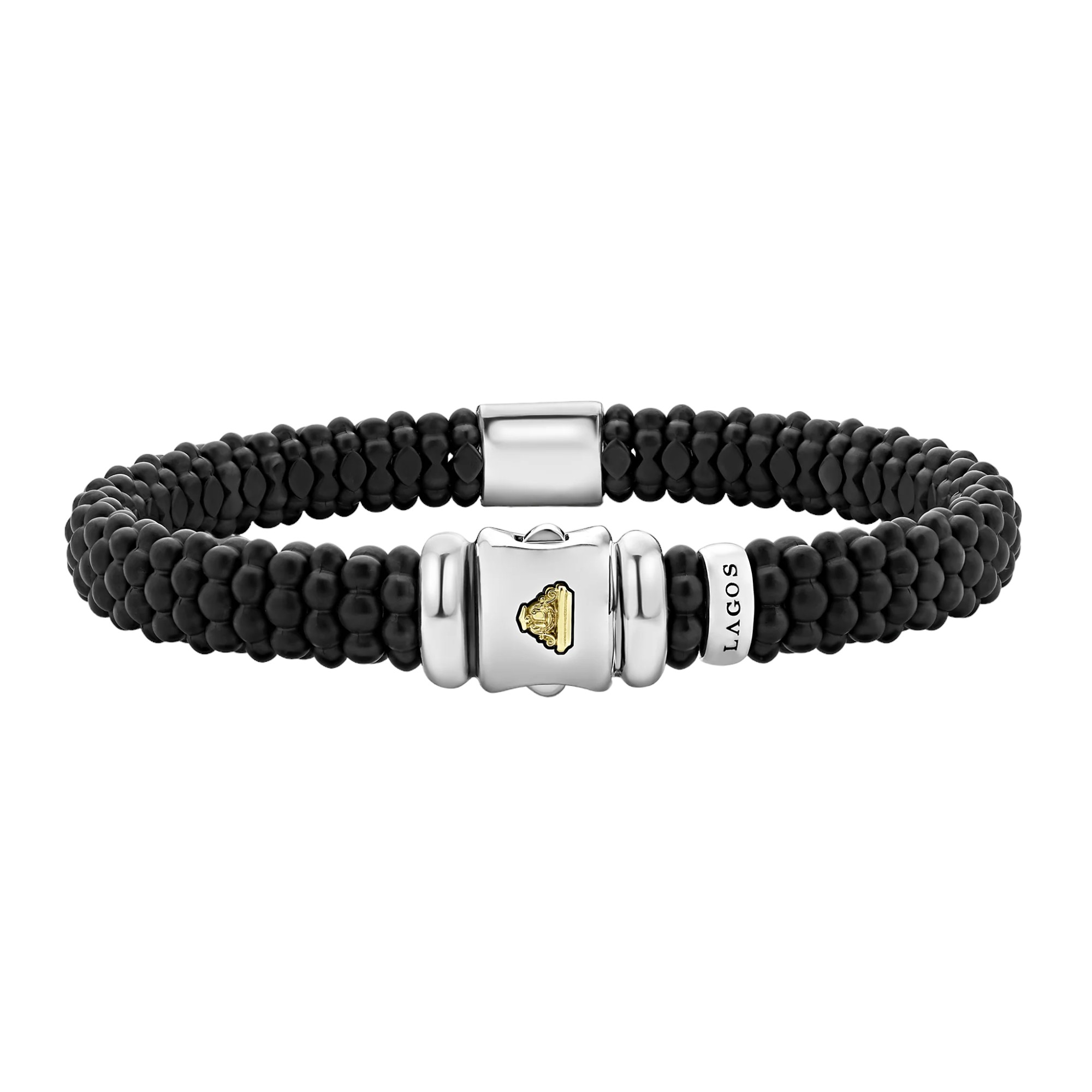LAGOS Black Caviar 18K Gold Matte Ceramic Beaded Bracelet, 9mm