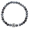 LAGOS Anthem Snowflake Obsidian Skull Bracelet, Size L